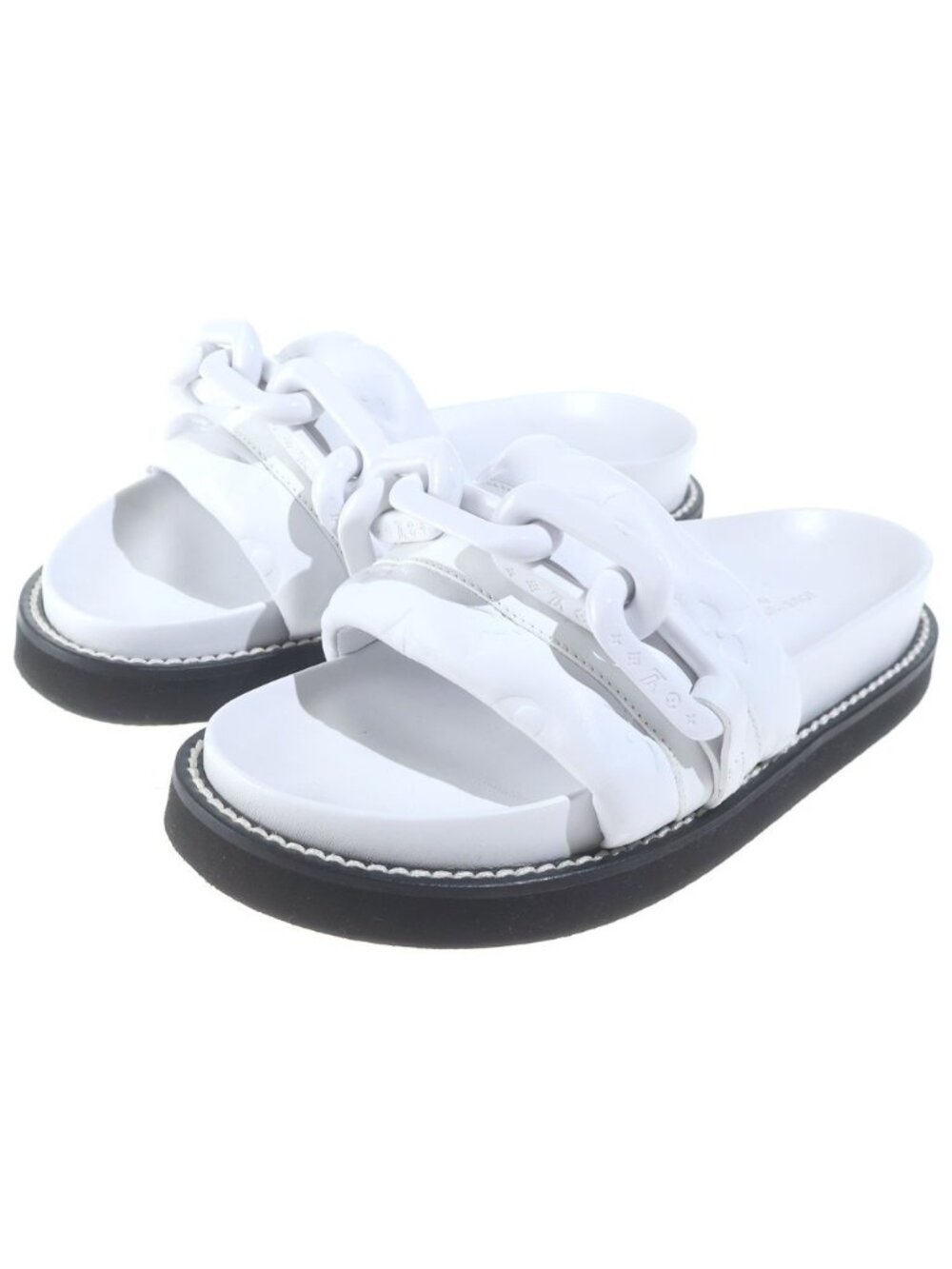 Louis Vuitton LV Pool Pillow Line Mules Leather Sandals White